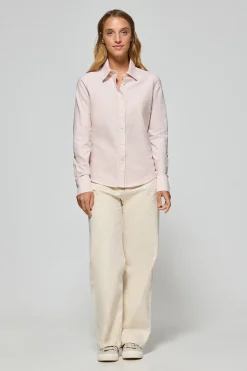 Camisa cuadro vichy rosa con logo bordado Polo Club