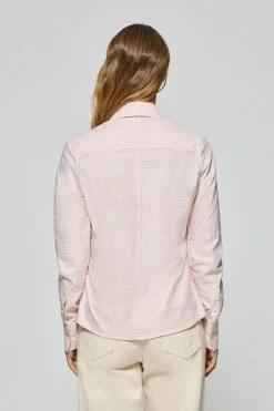 Camisa cuadro vichy rosa con logo bordado Polo Club