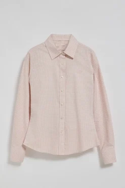 Camisa cuadro vichy rosa con logo bordado Polo Club