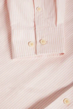 Camisa de rayas de color anaranjado Oxford y bordado Polo Club