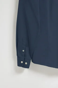 Camisa de sarga Princeton azul marino con logo Rigby Go