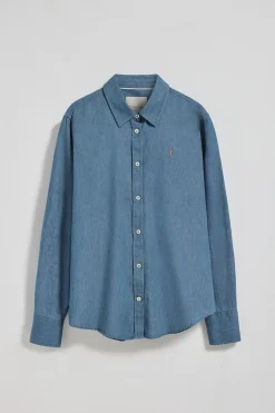 Camisa denim regular fit con logo bordado Rigby Go