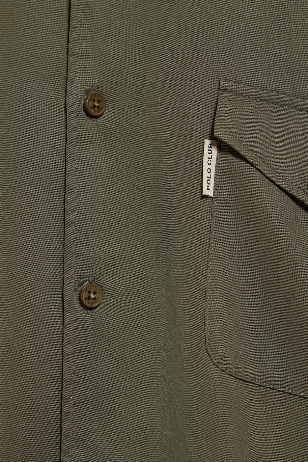 Camisa Franklin color caqui con bolsillos regular fit