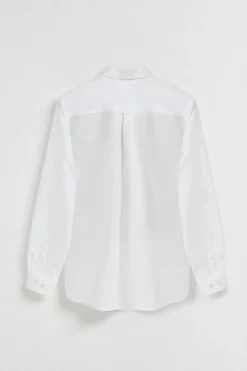 Camisa lisa oxford blanca con logo bordado Polo Club