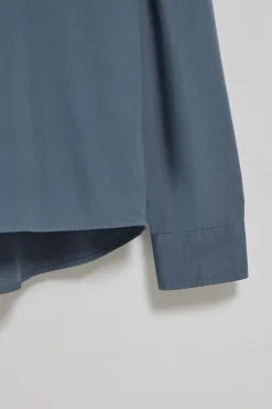 Camisa loose fit azul denim con logo block Polo Club