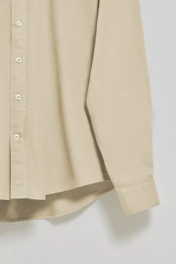 Camisa loose fit beige con logo bordado Polo Club