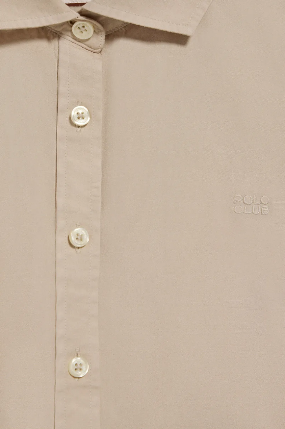 Camisa loose fit color arena con logo block Polo Club