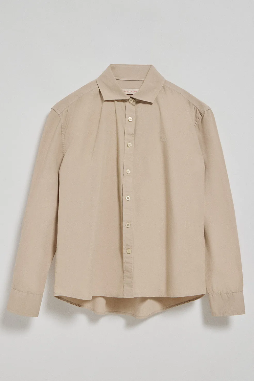 Camisa loose fit color arena con logo block Polo Club