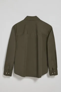 Camisa loose fit verde con logo block Polo Club