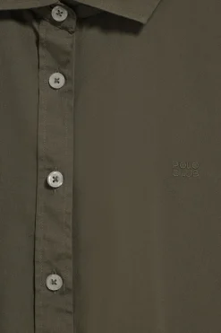 Camisa loose fit verde con logo block Polo Club