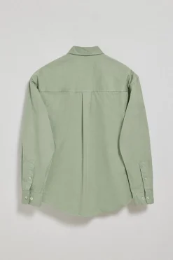 Camisa loose fit verde jade con logo bordado Polo Club