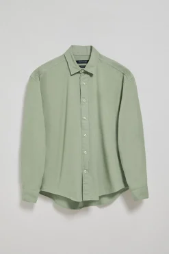 Camisa loose fit verde jade con logo bordado Polo Club