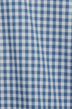 Camisa Mataró azul de cuadro vichy con logo Polo Club