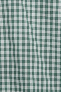 Camisa Mataró verde de cuadro vichy con logo Polo Club
