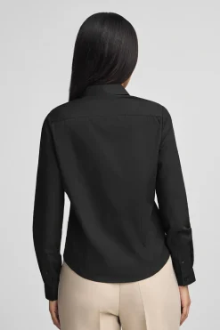 Camisa negra de corte slim con logo Rigby Go