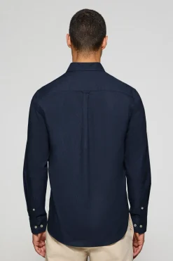 Camisa oxford azul marino con logo bordado Rigby Go