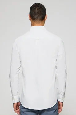 Camisa oxford blanca con logo bordado Rigby Go