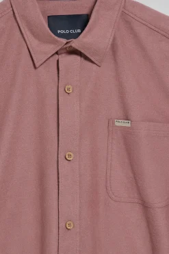 Camisa oxford Cambridge granate con bolsillo y detalle Polo Club