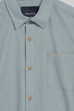 Camisa oxford Cambridge verde con bolsillo y detalle Polo Club