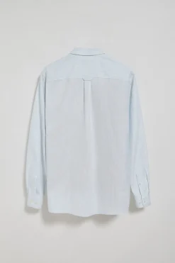 Camisa oxford de raya yale azul claro con logo bordado Polo Club