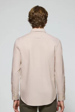Camisa oxford marrón con logo bordado Rigby Go