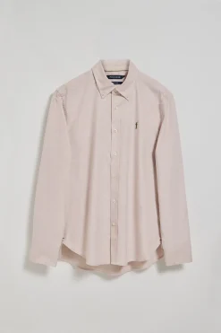 Camisa oxford marrón con logo bordado Rigby Go