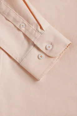 Camisa Oxford Regular fit color melocotón con logo Rigby Go