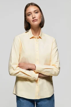 Camisa Oxford Regular fit amarillo con logo Rigby Go