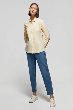 Camisa Oxford Regular fit amarillo con logo Rigby Go