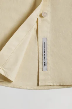 Camisa Oxford Regular fit amarillo con logo Rigby Go