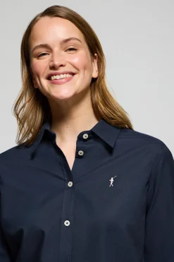 Camisa Oxford Regular fit azul marino con logo Rigby Go