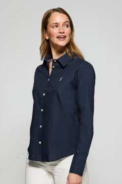 Camisa Oxford Regular fit azul marino con logo Rigby Go
