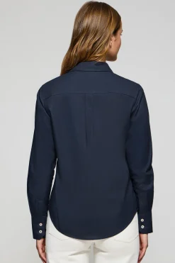 Camisa Oxford Regular fit azul marino con logo Rigby Go