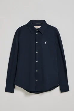 Camisa Oxford Regular fit azul marino con logo Rigby Go
