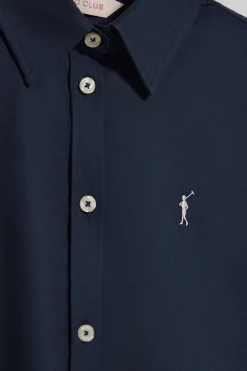 Camisa Oxford Regular fit azul marino con logo Rigby Go