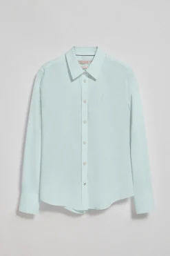 Camisa Oxford Regular fit color aguamarina con logo Rigby Go