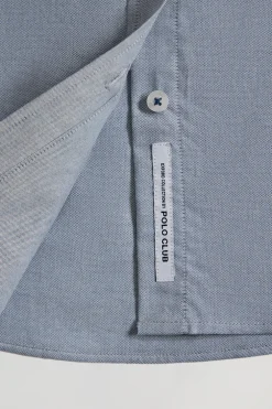 Camisa Oxford Regular fit azul denim con logo Rigby Go