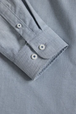 Camisa Oxford Regular fit azul denim con logo Rigby Go