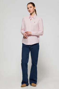 Camisa Oxford Regular fit rosa con logo Rigby Go