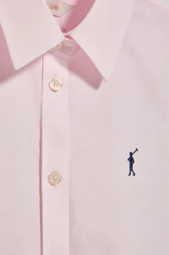 Camisa Oxford Regular fit rosa con logo Rigby Go