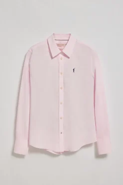 Camisa Oxford Regular fit rosa con logo Rigby Go
