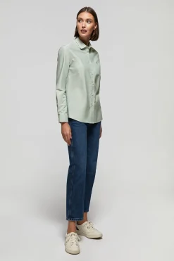 Camisa Oxford Regular fit verde jade con logo Rigby Go