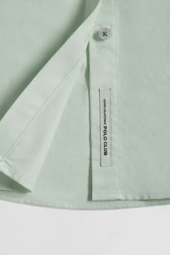 Camisa Oxford Regular fit verde jade con logo Rigby Go