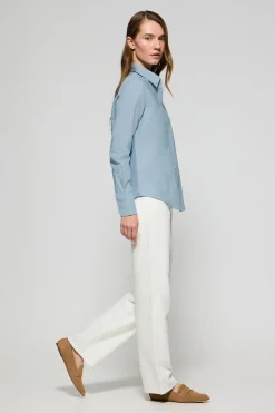 Camisa Oxford Regular fit azul celeste con logo Rigby Go