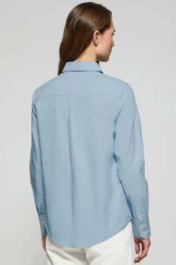 Camisa Oxford Regular fit azul celeste con logo Rigby Go