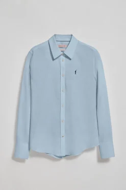 Camisa Oxford Regular fit azul celeste con logo Rigby Go