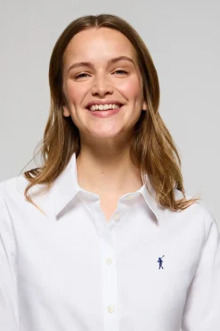 Camisa Oxford Regular fit blanca con logo Rigby Go