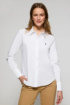 Camisa Oxford Regular fit blanca con logo Rigby Go