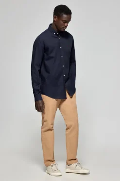 Camisa oxford Rio azul marino con bordado Rigby Go
