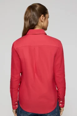 Camisa oxford roja con logo bordado Rigby Go